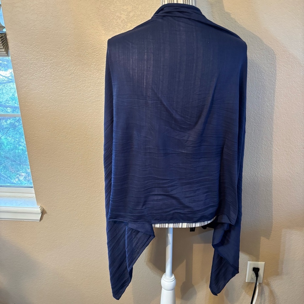 NWT Chuns Scarf / Wrap Navy Blue Large Super Soft Accessory Comfy Fall Winter - Picture 8 of 14